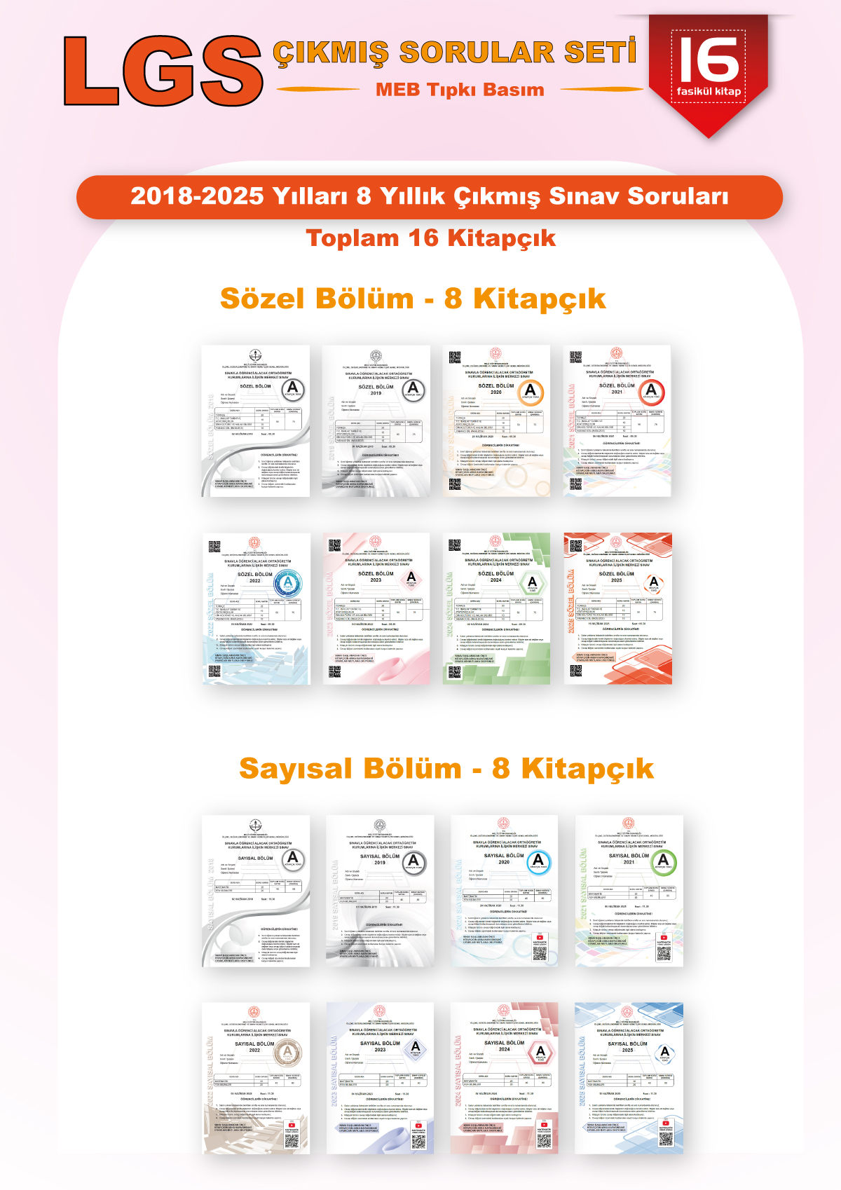 LGS Çıkmış Sorular Seti - Son 8 Yıl