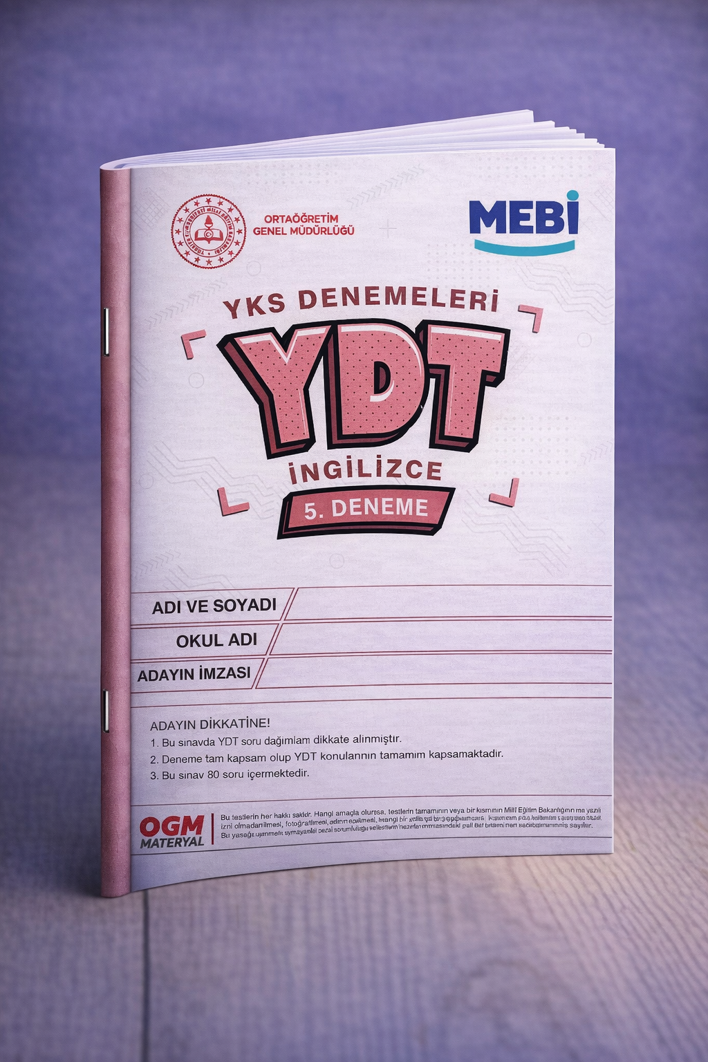 YDT MEBİ Deneme Sınavı - 5