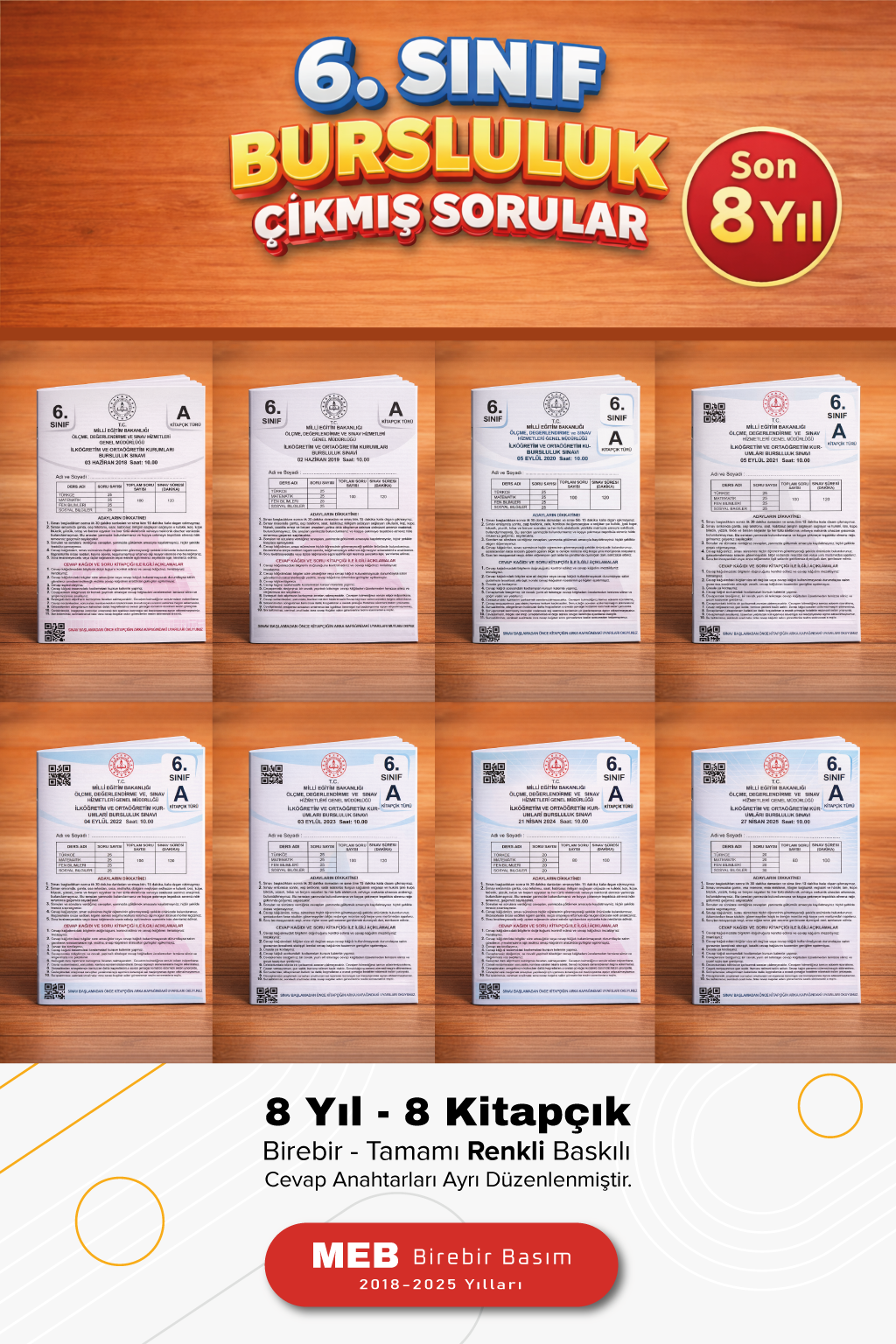 6. Sınıf Bursluluk Çıkmış Sorular - Son 8 Yıl
