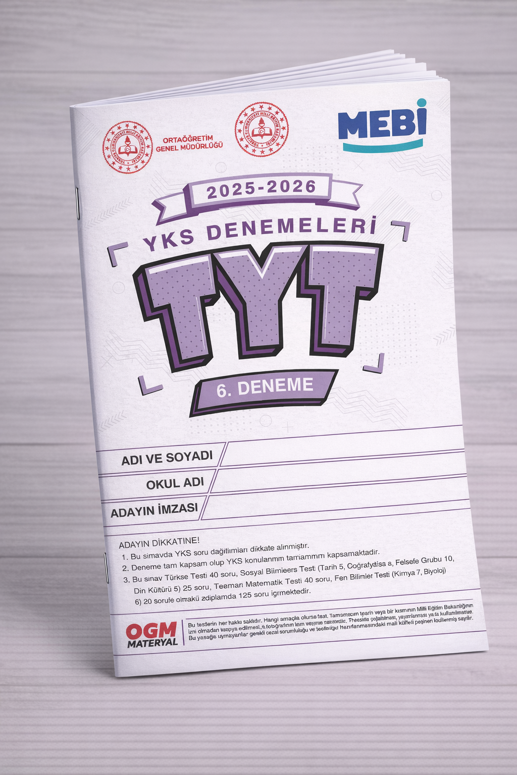 TYT MEBİ Deneme Sınavı - 6