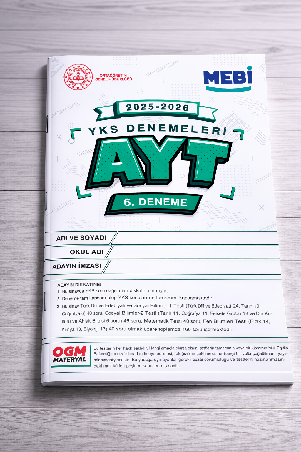 AYT Mebi Deneme Sınavı - 6