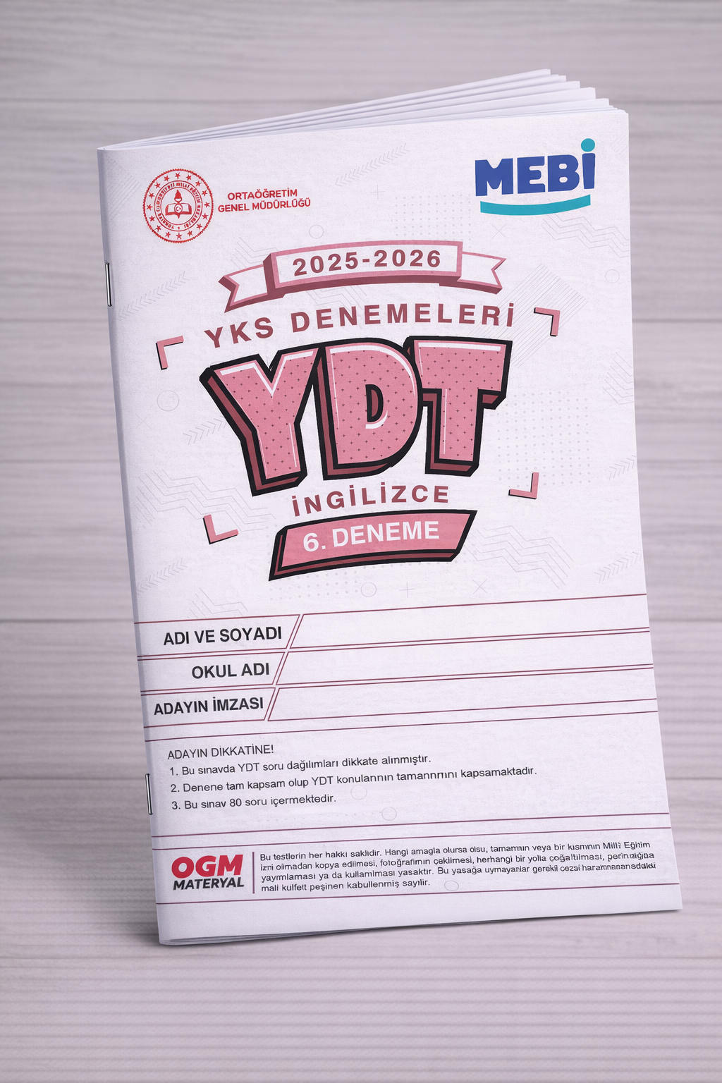 YDT MEBİ Deneme Sınavı - 6